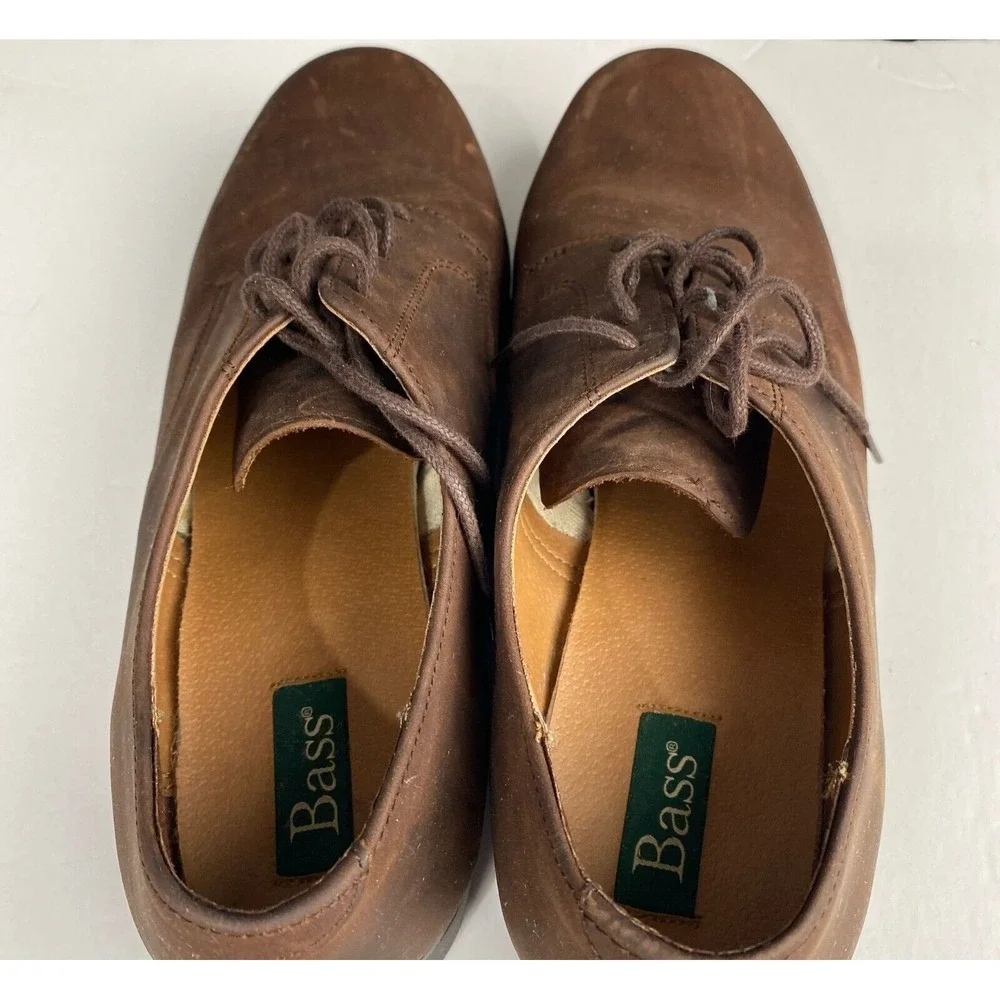 Bass Genuine Bucs Men's Size 11 W Brown Suede and Leather‎ Lace-Up Shoes